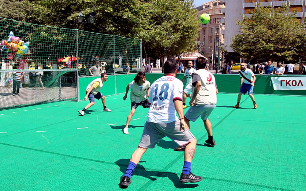 Straßenfußball Turnier in Athen